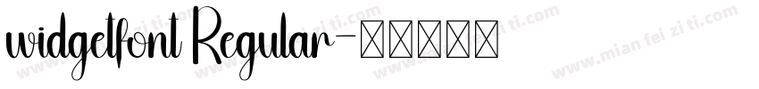 widgetfont Regular字体转换